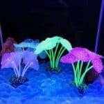 Decoration lumineuse aquarium rose vert violet jaune