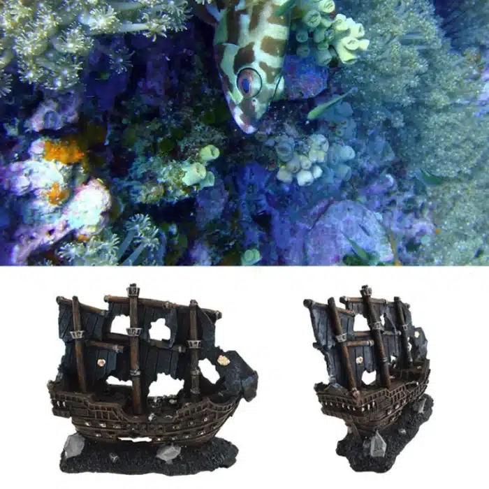 Epave bateau de pirate pour aquarium 1