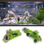 Decor resine pour aquarium vert