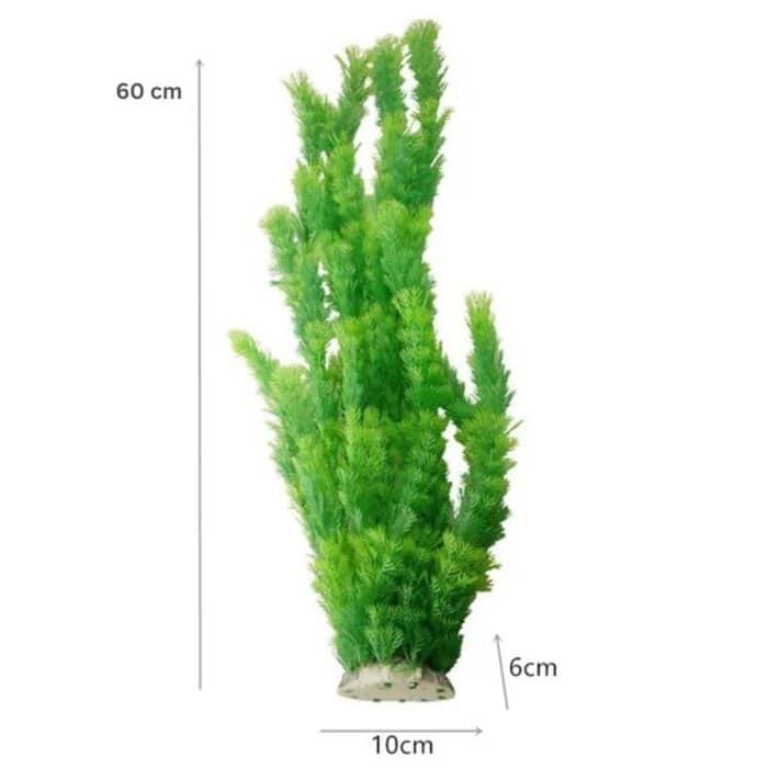 Grande plante artificielle pour aquarium 60 cm