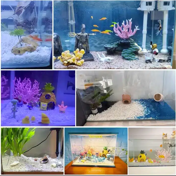 Galet blanc pour aquarium 6