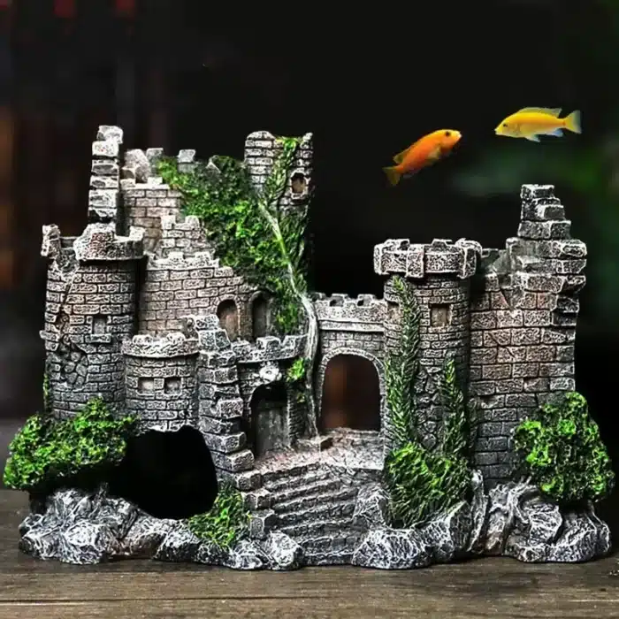 Decoration aquarium chateau 1