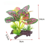 Plantes artificielles aquarium en soie rouge
