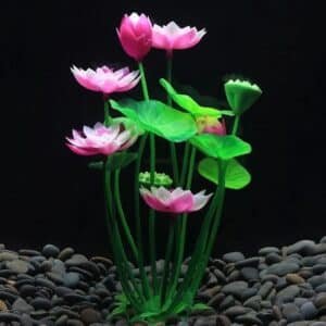 plante artificielle réaliste pour aquarium fleur de lotus
