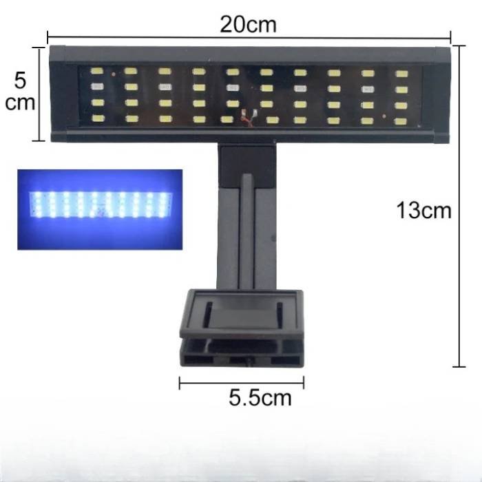 Lampe LED Aquarium 20L Nano Eau Douce – Éclairage Plantes