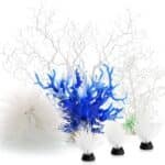 corail artificiel aquarium en resine bleu et blanc