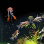 Meduse-Artificielle-pour-Aquarium-Fluorescente-orange-et-vert