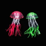 Meduse-Artificielle-pour-Aquarium-rose-avec-vert