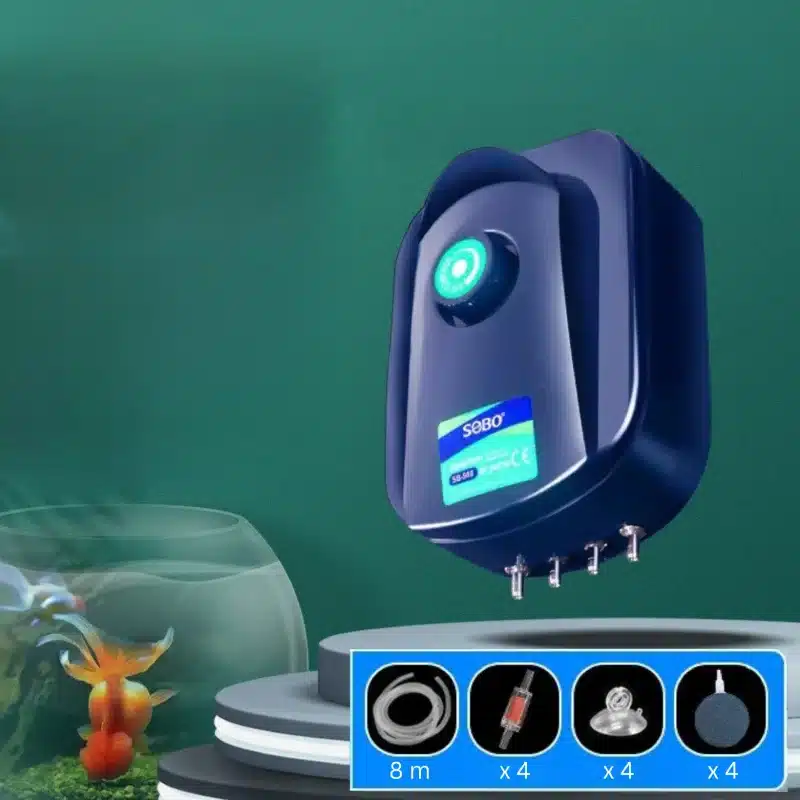 Pompe a air aquarium 200L avec débit réglable