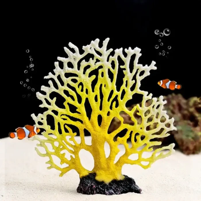 arbre-artificiel-corail-aquarium-resine-jaune.