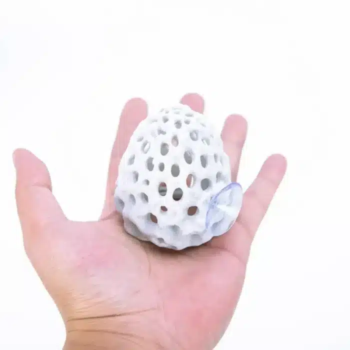 cachette-crevette-aquarium-abri-ajoure-blanc-ceramique