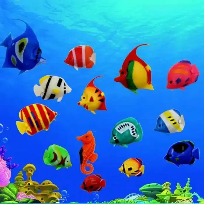 Faux-poissons-pour-aquarium-exotiques-Lot-de- 10