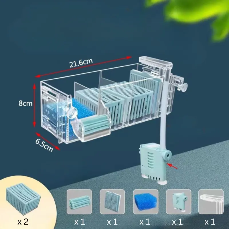 Filtre Cascade Aquarium 60L Oxygénant
