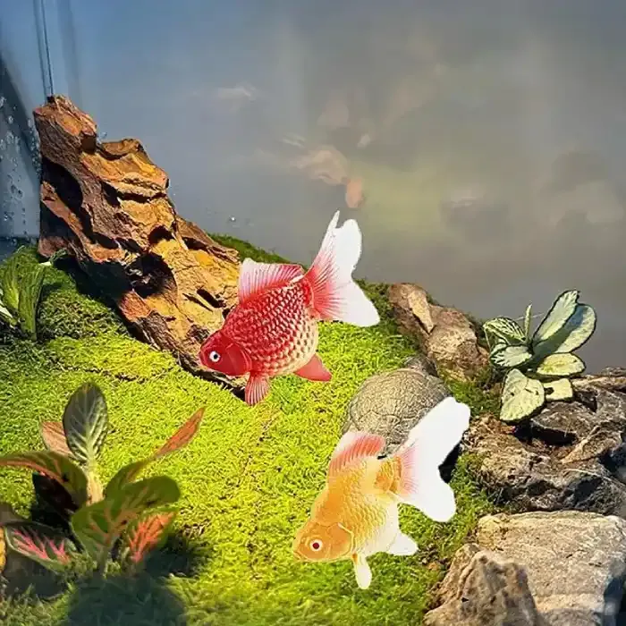 Vente faux poisson pour aquarium rouge 