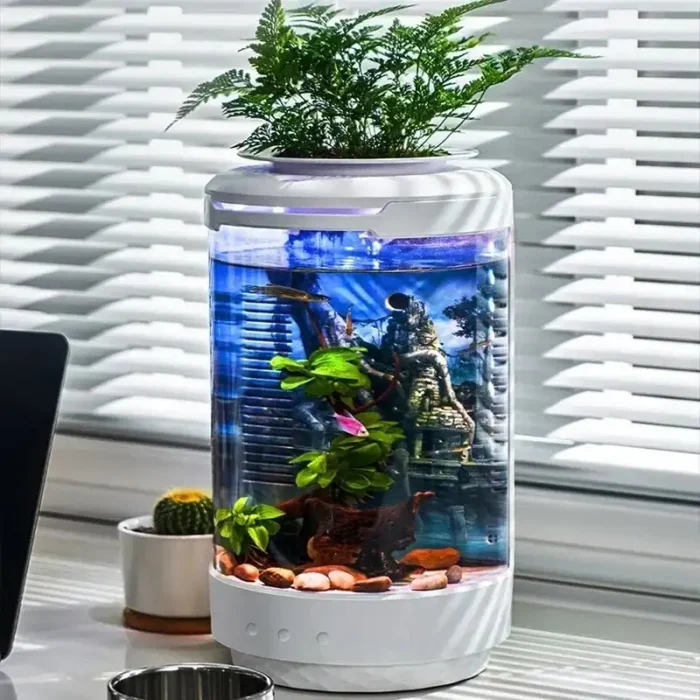 Mini aquarium 4L design zen pour poissons