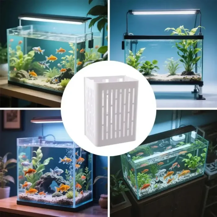 support-plante-nano-aquarium-plastique-blanc