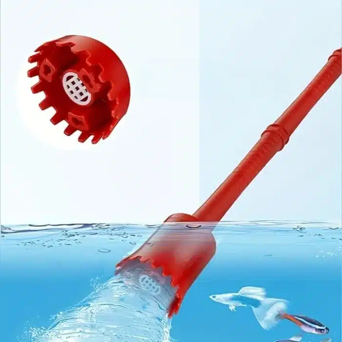 Aspirateur-de-Fond-Electrique-pour-Aquarium-rouge