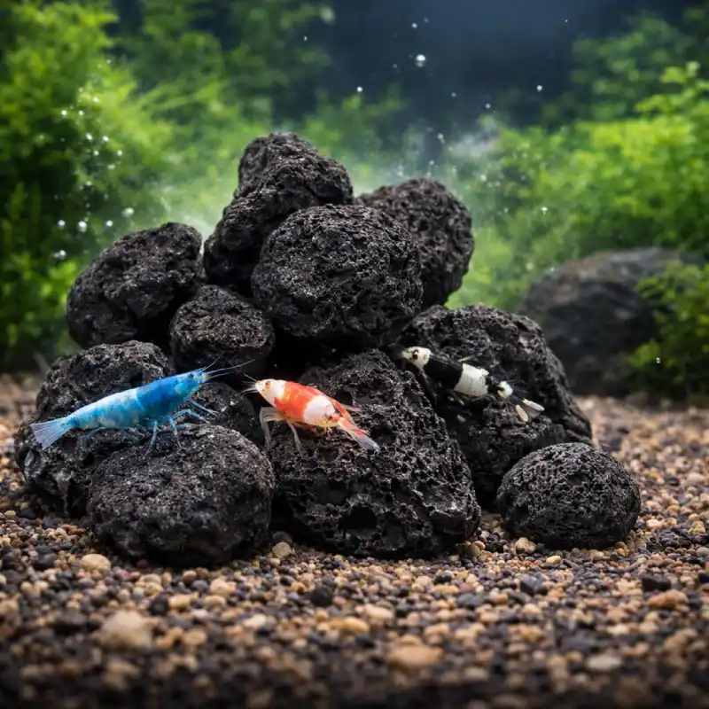 Quelles pierres crevettes de lave