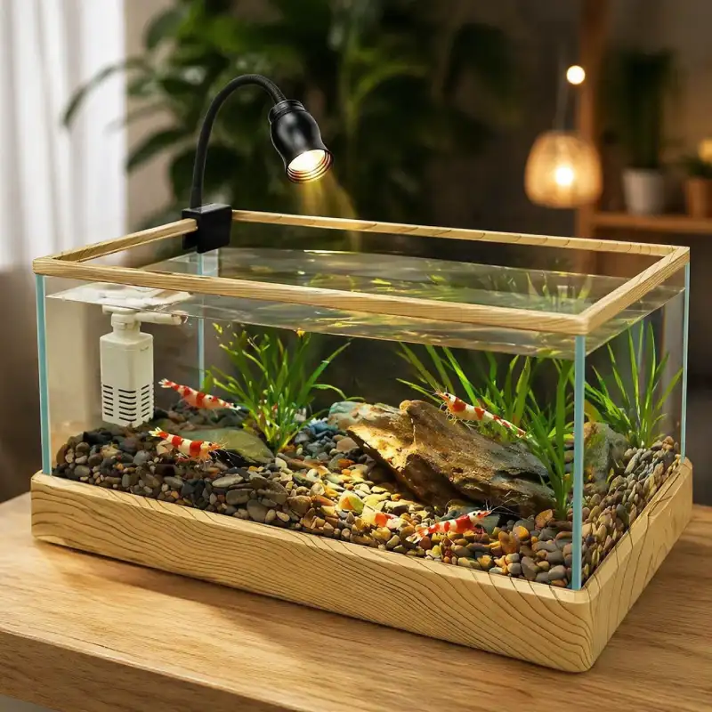 Aquarium 20L Crevettes en bois 