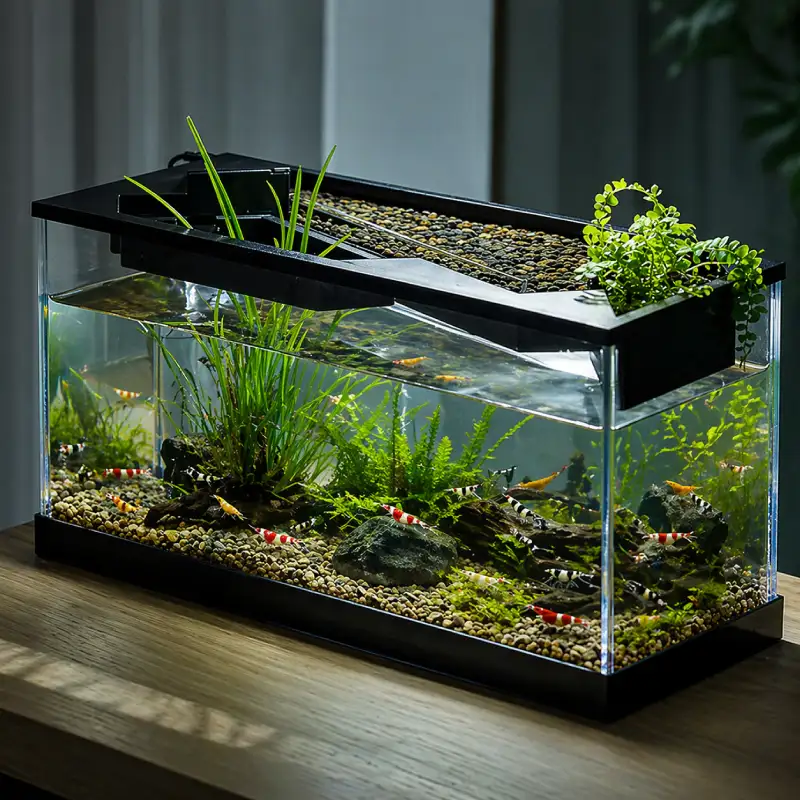 Nano Aquarium 10L Crevettes avec eclairage 