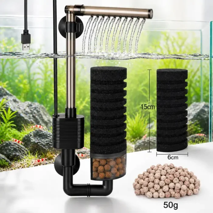 Filtre-Crevette-Interne-Nano-Aquarium-60L
