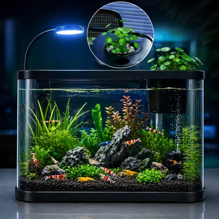 Petit-Aquarium-10L-avec-Pompe-Complet-noir