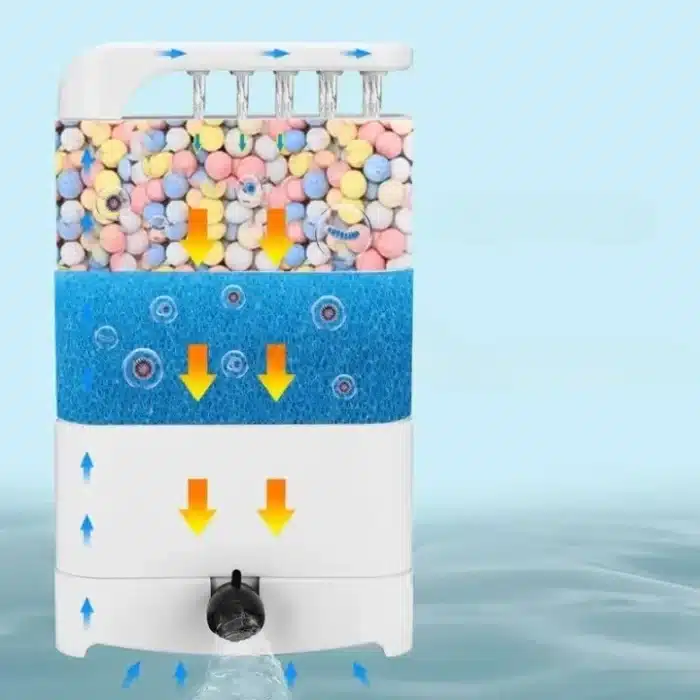 pompe-filtre-pour-aquarium-tortue-avec-billes