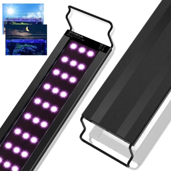 Eclairage-LED-Aquarium-Eau-Douce-Extensible-aluminium