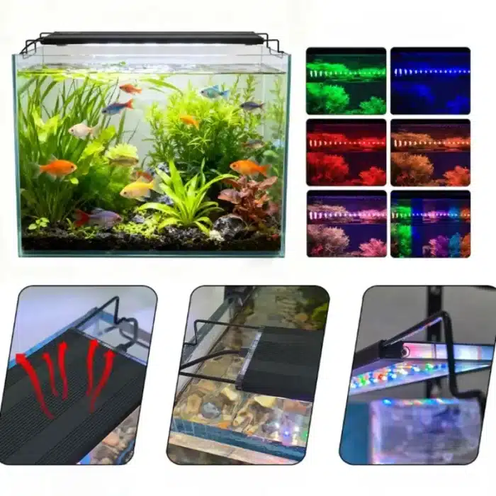 Eclairage-LED-Aquarium-Eau-Douce-Extensible-rampe