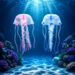 Meduse-Artificielle-Aquarium-Fluorescent-en-silicone