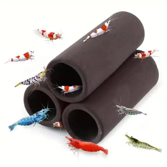 Tubes-Decoration-Cachette-pour-Aquariums-de-Crevettes-ceramique