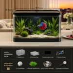 Aquarium-10L-betta-plastique-noir