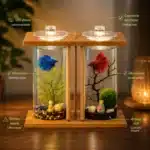Mini-Aquarium -1L -Double-en-Verre-kit