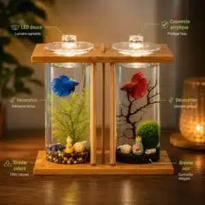 Mini-Aquarium -1L -Double-en-Verre-kit