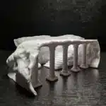 decor aquarium colonnes romaines.blanches