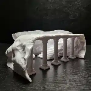 decor aquarium colonnes romaines.blanches