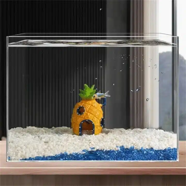 decoration-pour-petit-aquarium-10l-avec-combattant-bob-eponge                             
