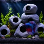 decoration-pour-petit-aquarium -10l-avec-combattant-pierre