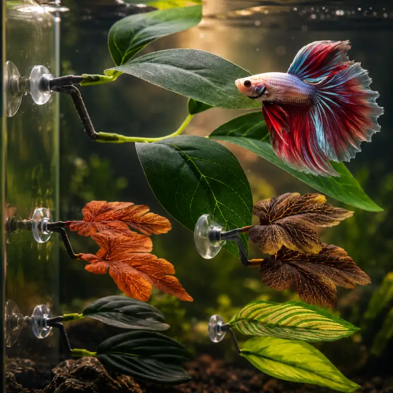 plante-artificielle-aquarium-combattant-hamac