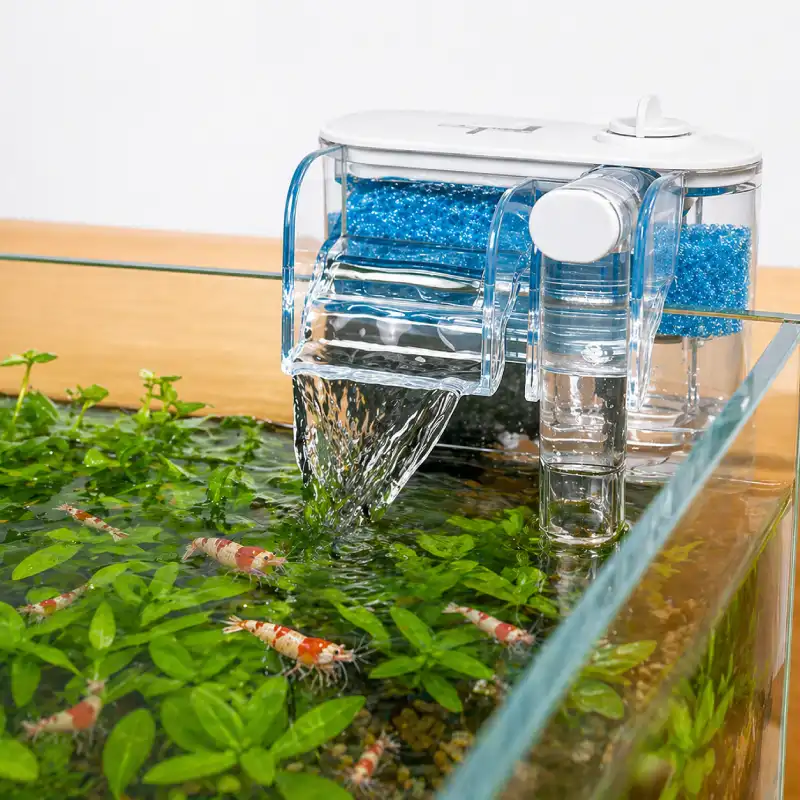 quel-filtre-aquarium-40-litres-crevette-cascade                     